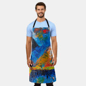 Explosion of Colors All-Over Print Apron Schort (Gedragen)