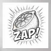 Explosive Pop Art Graphic: Zealous Zapping Zest Poster (Voorkant)