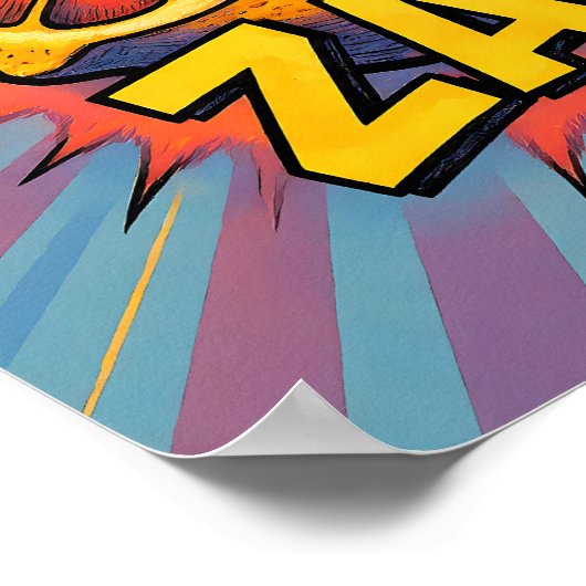 Explosive Pop Art Graphic: Zealous Zapping Zest Poster (Hoek)