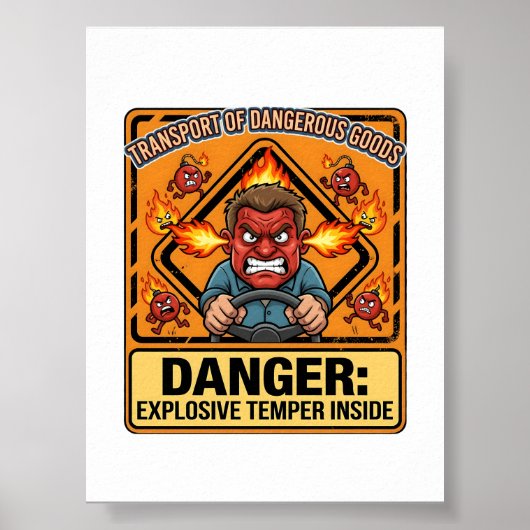 Explosive Temper Trucker | ADR digital download Poster (Voorkant)
