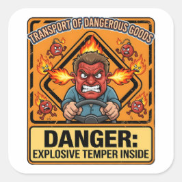 Explosive Temper Trucker | ADR digital download Vierkante Sticker
