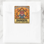 Explosive Temper Trucker | ADR digital download Vierkante Sticker (Tas)