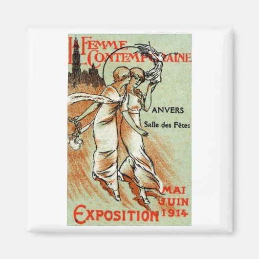 Expo 1914 voor de moderne vrouw magneet (Voorkant)