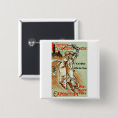 Expo 1914 voor de moderne vrouw vierkante button 5,1 cm (Voorkant /achterkant)