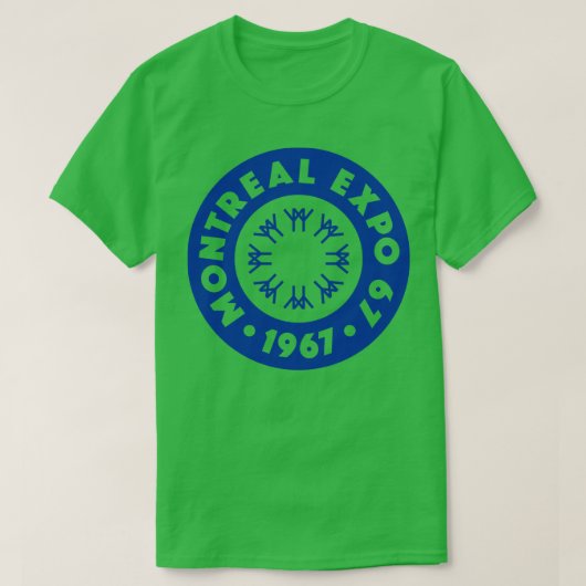 Expo 67 Montreal Worlds Fair Circle Blauw T-shirt (Design voorkant)