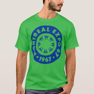 Expo 67 Montreal Worlds Fair Circle Blauw T-shirt