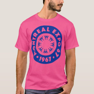 Expo 67 Montreal Worlds Fair Circle Blauw T-shirt