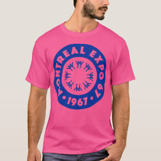 Expo 67 Montreal Worlds Fair Circle Blauw T-shirt