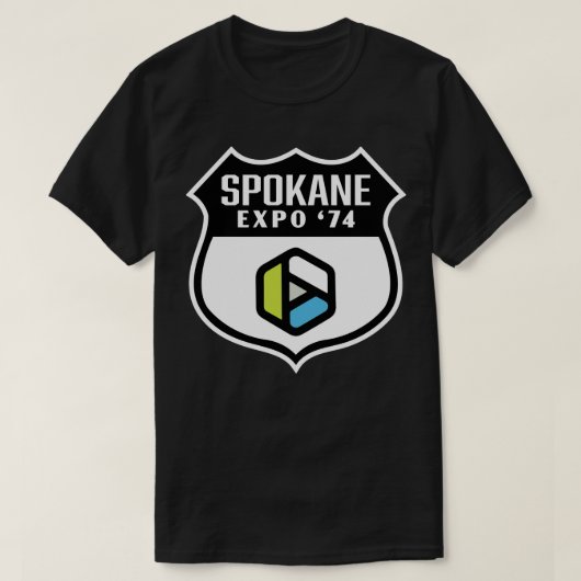 Expo 74 Spokane Worlds Fair Retro Shield Multicolo T-shirt (Design voorkant)
