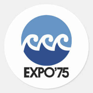 Expo 75 ontwerp Okinawa Ronde Sticker