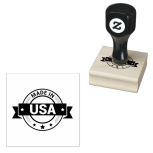 Export MADE IN USA Zegel Jet Black Kleur Gladde In Rubberstempel