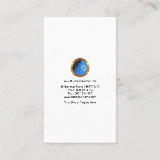 Exportweggen Moderne grafische marketing importere Visitekaartje (Achterkant)