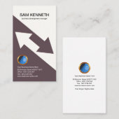 Exportweggen Moderne grafische marketing importere Visitekaartje (Voorkant / Achterkant)