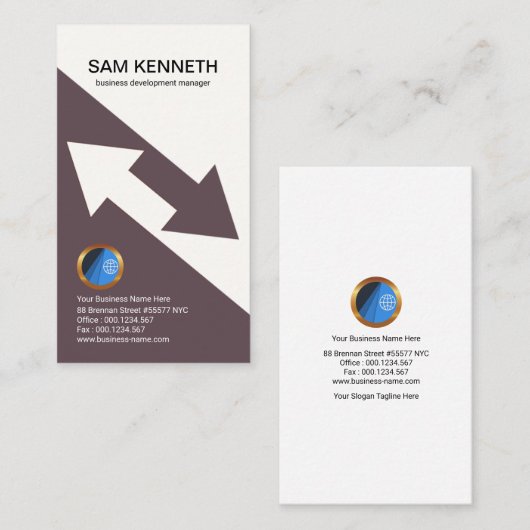 Exportweggen Moderne grafische marketing importere Visitekaartje (Voorkant / Achterkant)