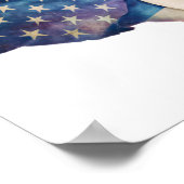 Exposer van de Amerikaanse vlag en de VS Kaart Pos Poster (Hoek)