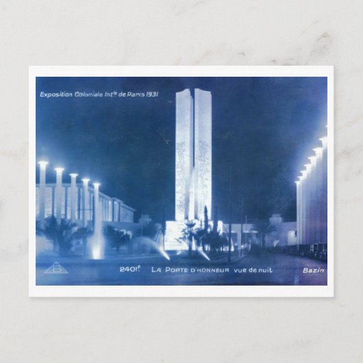 Expositie Coloniale Paris, Vintage 1931 Briefkaart (Voorkant)