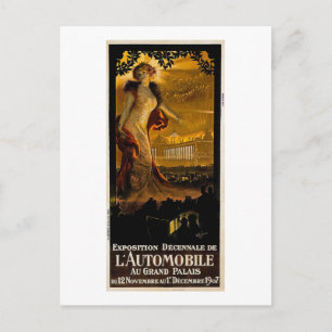 Expositie Decnale de L' Automobile - 1907 Briefkaart