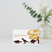 Expositie museum dinosaurussen visitekaartje (Staand voorkant)