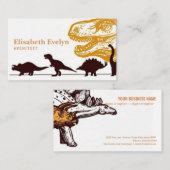 Expositie museum dinosaurussen visitekaartje (Voorkant / Achterkant)