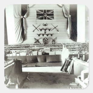 Expositie Trinidad en Tobago, 1890 Vierkante Sticker
