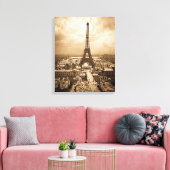 Expositie Universelle Eiffeltoren 1900 Canvas Afdruk (Insitu (Woonkamer))