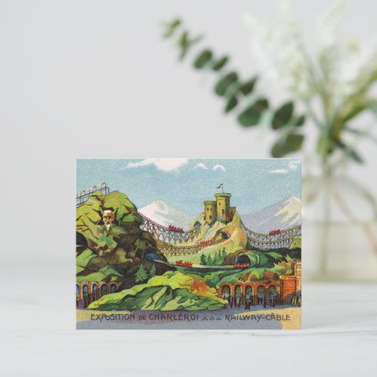 Expositie van het Briefkaart Charleroi (Staand voorkant)