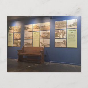 Expositie Vintage Foto's Houten Bank Briefkaart