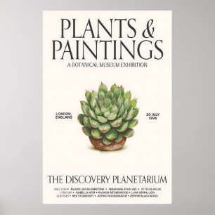 Expositieposter Botanisch Museum Succulente Plant Poster