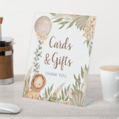 Expositor En L Lion Boho pampas Grass cards & gift Reclamebord Met Voetstuk (Insitu)