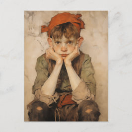 Expresionist Kerst Elf 2 Feestdagenkaart