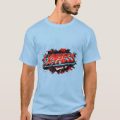 EXPRESS: 3D Metallic T-shirt in graffitistijl (Voorkant)
