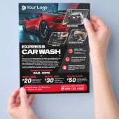 Express Car Wash - (Sjabloon) Flyer (Hand)
