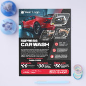 Express Car Wash - (Sjabloon) Flyer (Enkel)