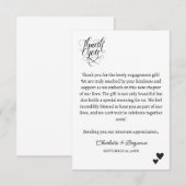 Express Dankbaarheid met minimalistisch Verloving  Bedankkaart (Voorkant / Achterkant)