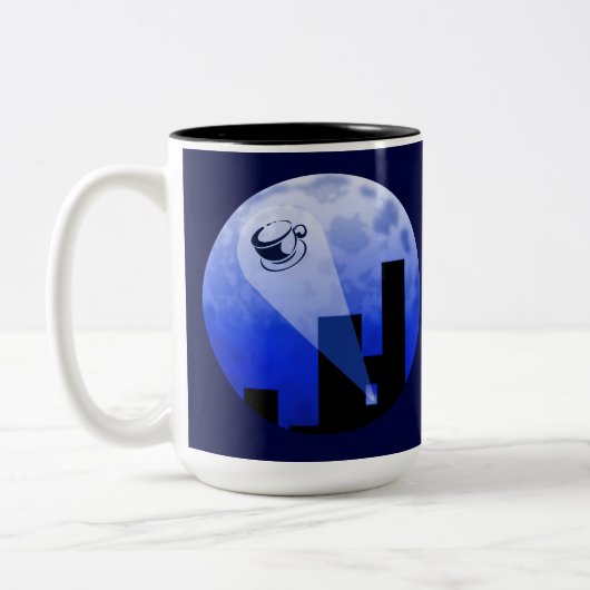 Express Delivery Coffee Humor Tweekleurige Koffiemok (Links)