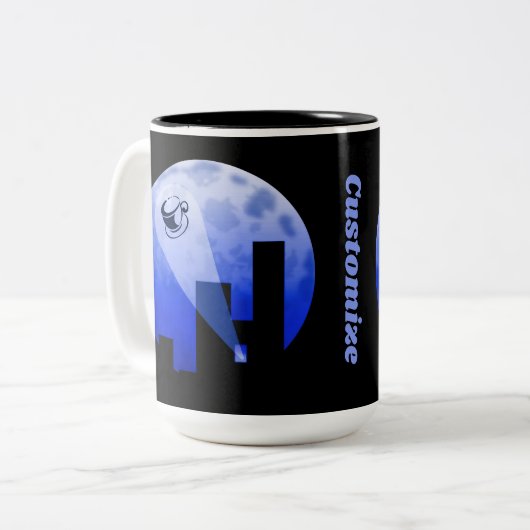 Express Delivery Coffee Humor Two-Tone Coffee Mok (Voorkant links)