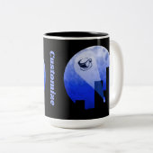 Express Delivery Coffee Humor Two-Tone Coffee Mok (Voorkant rechts)