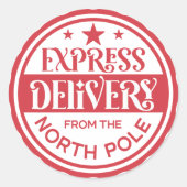 Express Delivery from the North Pole Sticker  (Voorkant)