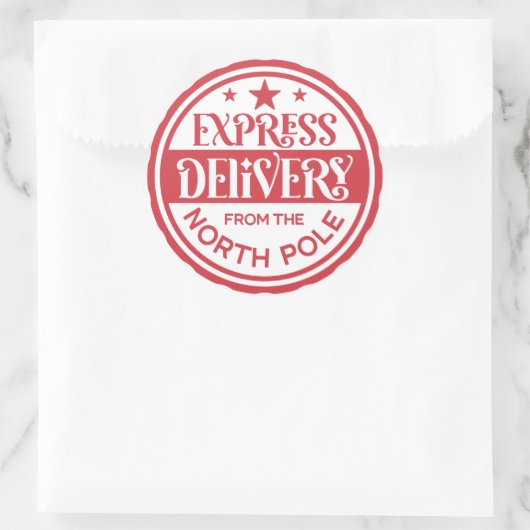 Express Delivery from the North Pole Sticker (Tas)