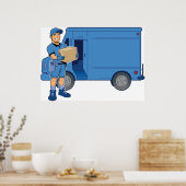 Express Delivery Man Poster (Keuken)