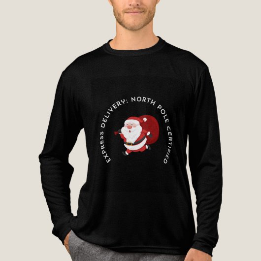 EXPRESS DELIVERY: NORTH POLE CERTIFIED Tri-Blend SHIRT (Voorkant volledig)