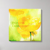 Express Gratitude Oranje Poppy Canvas Afdruk (Voorkant)