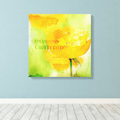 Express Gratitude Oranje Poppy Canvas Afdruk (Insitu (Houten vloer))