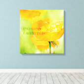 Express Gratitude Oranje Poppy Canvas Afdruk (Insitu (Houten vloer))