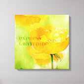 Express Gratitude Oranje Poppy Canvas Afdruk (Voorkant)
