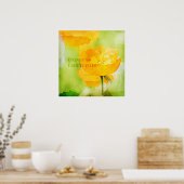 Express Gratitude Oranje Poppy Poster (Keuken)