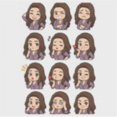 Express It All: Cute Chibi Girl Pack Sticker (Voorkant)