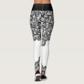 Express jezelf zwart & wit kanten bruidsjurk leggings (Achterkant)