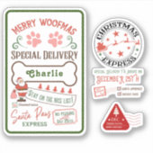 Express levering Noordpool Santa Mail geschenken w Sticker (Voorkant)