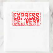 Express Levering  rood rubber stempel stickers (Tas)